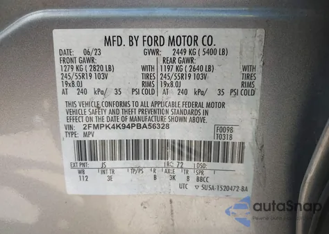 2023 Ford Edge Titanium from USA, damaged, VIN 2FMPK4K94PBA56328